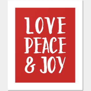 Love, Peace & Joy Posters and Art